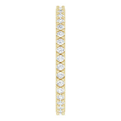 14K Yellow 1/3 CTW Natural Diamond Eternity Band Size 4.5