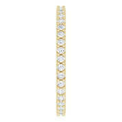14K Yellow 1/3 CTW Natural Diamond Eternity Band Size 4.5