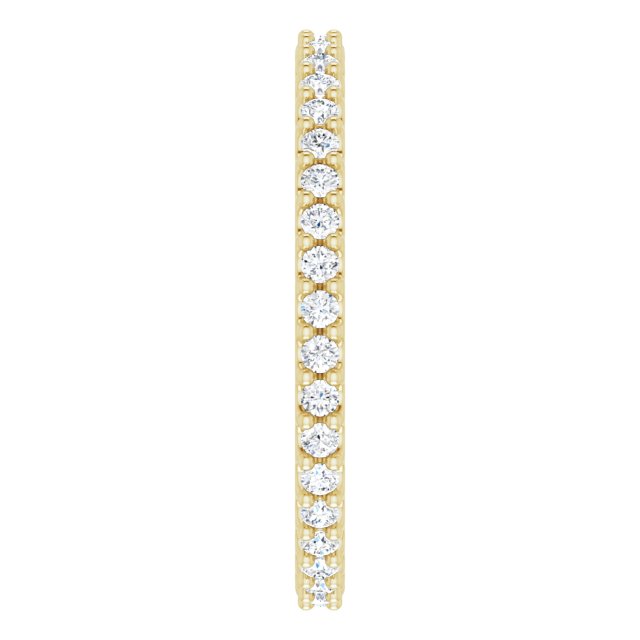 14K Yellow 1/3 CTW Natural Diamond Eternity Band Size 4.5