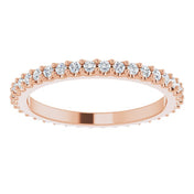 14K Rose 1/3 CTW Natural Diamond Eternity Band Size 4.5