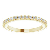 14K Yellow 1/3 CTW Natural Diamond Eternity Band Size 4.5