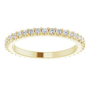 14K Yellow 1/3 CTW Natural Diamond Eternity Band Size 4