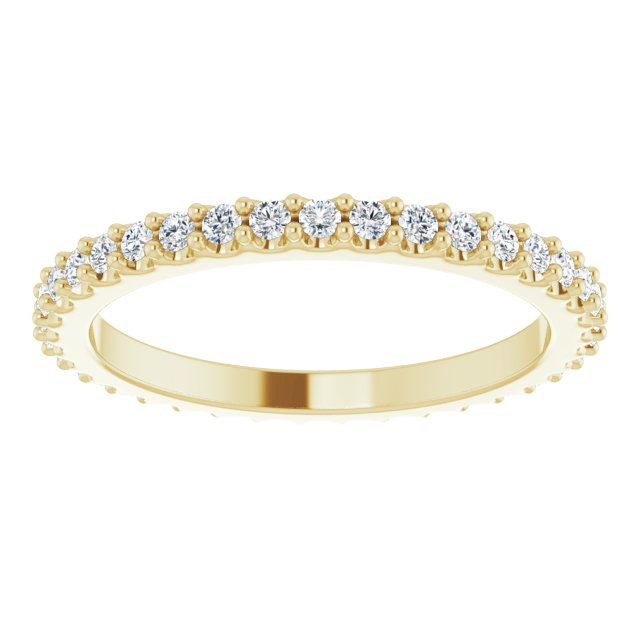 14K Yellow 1/3 CTW Natural Diamond Eternity Band Size 4