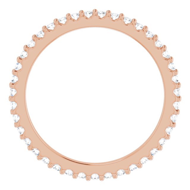 14K Rose 1/3 CTW Natural Diamond Eternity Band Size 4.5