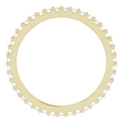 14K Yellow 1/3 CTW Natural Diamond Eternity Band Size 4.5