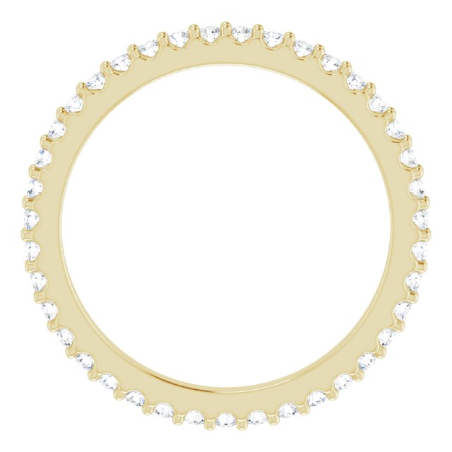 14K Yellow 1/3 CTW Natural Diamond Eternity Band Size 4.5
