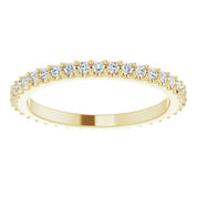 14K Yellow 1/3 CTW Natural Diamond Eternity Band Size 5