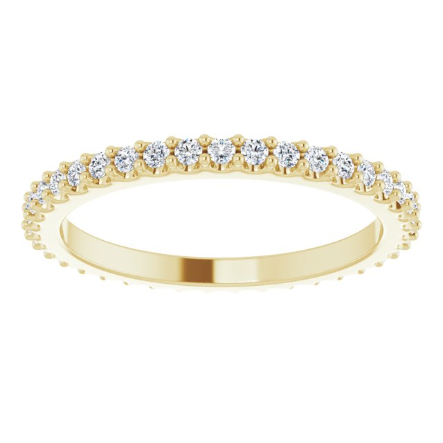 14K Yellow 1/3 CTW Natural Diamond Eternity Band Size 5