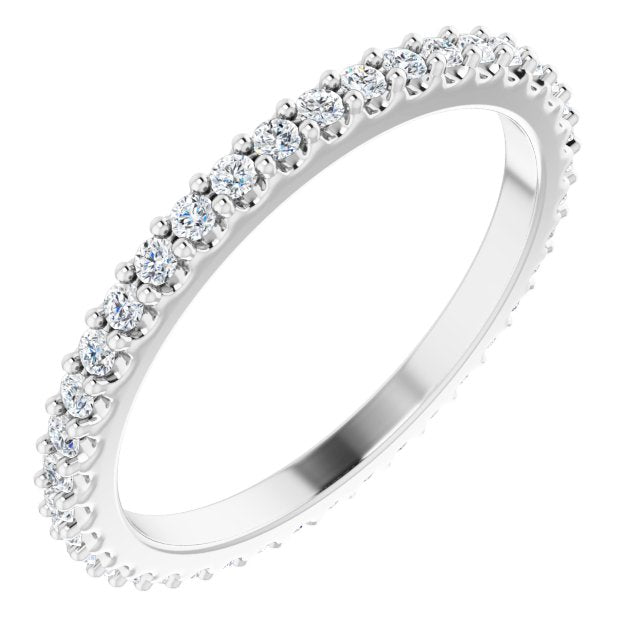 Platinum 1/3 CTW Natural Diamond Eternity Band Size 5