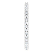 14K White 1/3 CTW Natural Diamond Eternity Band Size 5