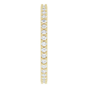 14K Yellow 1/3 CTW Natural Diamond Eternity Band Size 5