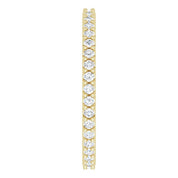 14K Yellow 1/3 CTW Natural Diamond Eternity Band Size 5