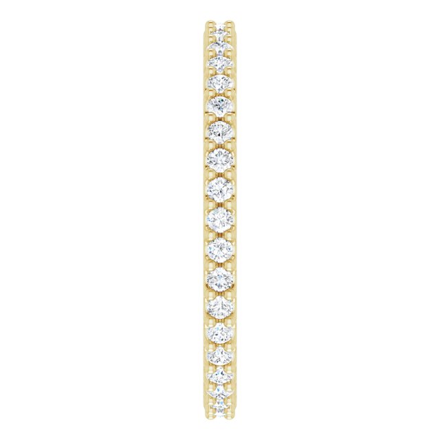 14K Yellow 1/3 CTW Natural Diamond Eternity Band Size 5