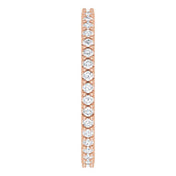 14K Rose 1/3 CTW Natural Diamond Eternity Band Size 5
