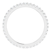 14K White 1/3 CTW Natural Diamond Eternity Band Size 5