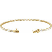 14K Yellow 1 5/8 CTW Natural Diamond Line 7" Bracelet