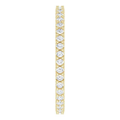 14K Yellow 1/3 CTW Natural Diamond Eternity Band Size 5.5