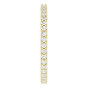 14K Yellow 1/3 CTW Natural Diamond Eternity Band Size 5.5