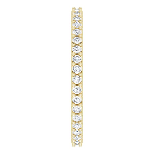 14K Yellow 1/3 CTW Natural Diamond Eternity Band Size 5.5