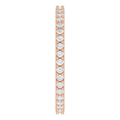 14K Rose 1/3 CTW Natural Diamond Eternity Band Size 5.5