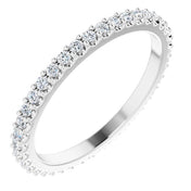 Platinum 1/3 CTW Natural Diamond Eternity Band Size 5.5