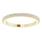 14K Yellow 1/3 CTW Natural Diamond Eternity Band Size 5.5