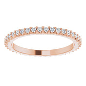 14K Rose 1/3 CTW Natural Diamond Eternity Band Size 5.5