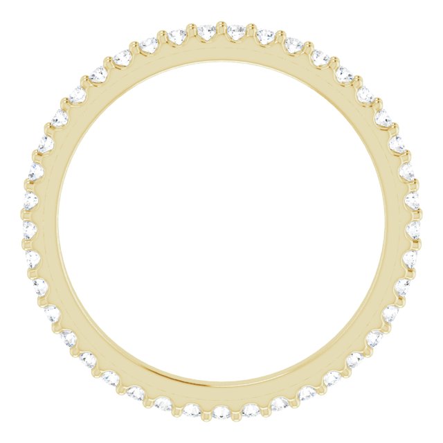 14K Yellow 1/3 CTW Natural Diamond Eternity Band Size 5.5