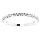14K White 1/3 CTW Natural Diamond Eternity Band Size 6