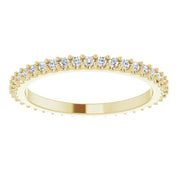 14K Yellow 1/3 CTW Natural Diamond Eternity Band Size 6
