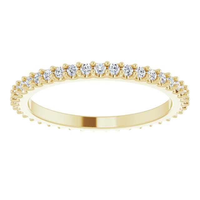 14K Yellow 1/3 CTW Natural Diamond Eternity Band Size 6