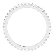 14K White 1/3 CTW Natural Diamond Eternity Band Size 6