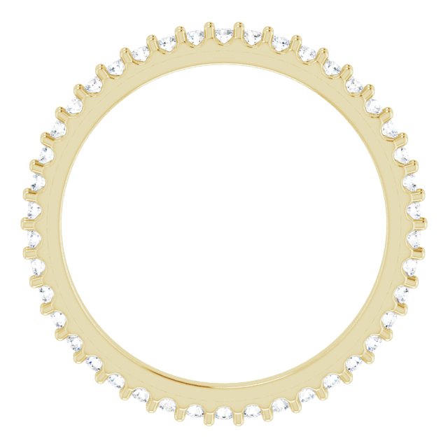 14K Yellow 1/3 CTW Natural Diamond Eternity Band Size 6