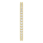 14K Yellow 1/3 CTW Natural Diamond Eternity Band Size 6