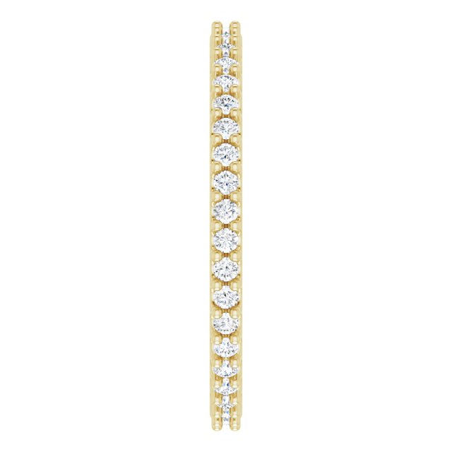 14K Yellow 1/3 CTW Natural Diamond Eternity Band Size 6