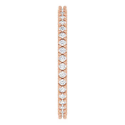 14K Rose 1/3 CTW Natural Diamond Eternity Band Size 6