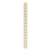 14K Yellow 3/8 CTW Natural Diamond Eternity Band Size 6.5