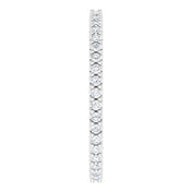 Platinum 3/8 CTW Natural Diamond Eternity Band Size 6.5