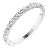 Platinum 3/8 CTW Natural Diamond Eternity Band Size 6.5