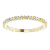 14K Yellow 3/8 CTW Natural Diamond Eternity Band Size 6.5