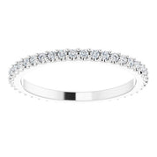 Platinum 3/8 CTW Natural Diamond Eternity Band Size 6.5