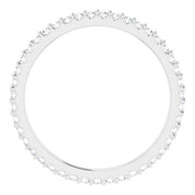 14K White 3/8 CTW Natural Diamond Eternity Band Size 6.5