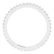 Platinum 3/8 CTW Natural Diamond Eternity Band Size 6.5