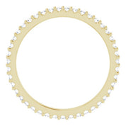 14K Yellow 3/8 CTW Natural Diamond Eternity Band Size 6.5