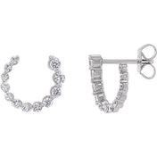 14K White 1/2 CTW Lab-Grown Diamond Front-Back Earrings