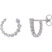 14K White 1/2 CTW Lab-Grown Diamond Front-Back Earrings