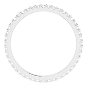 Platinum 3/8 CTW Natural Diamond Eternity Band Size 7.5