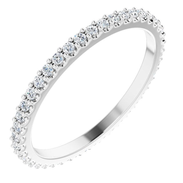Platinum 3/8 CTW Natural Diamond Eternity Band Size 7.5