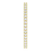 14K Yellow 3/8 CTW Natural Diamond Eternity Band Size 7.5