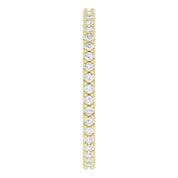 14K Yellow 3/8 CTW Natural Diamond Eternity Band Size 7.5